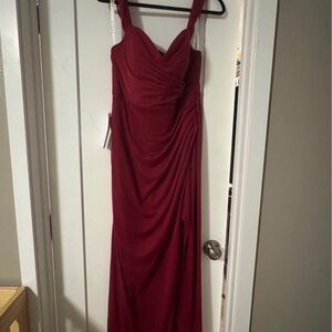 Azazie Burgundy Prom Dress